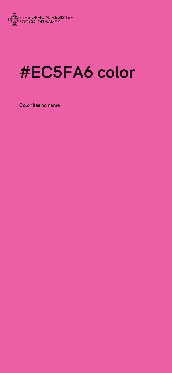 #EC5FA6 color image