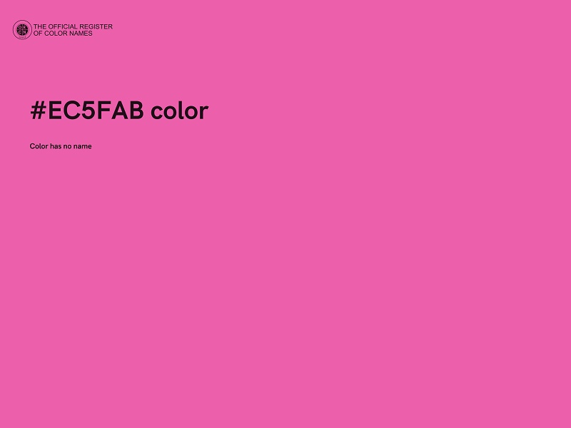 #EC5FAB color image