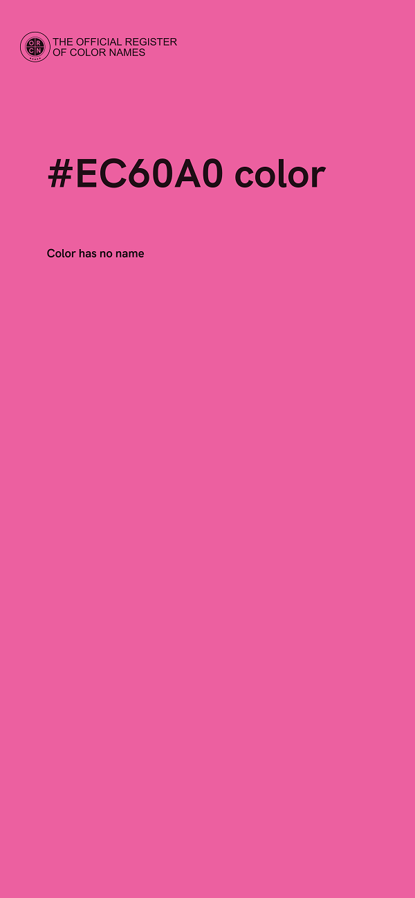 #EC60A0 color image