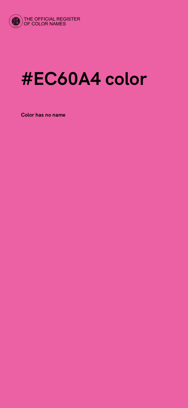 #EC60A4 color image