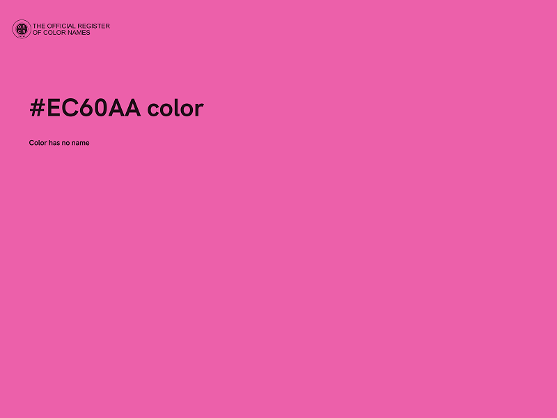 #EC60AA color image