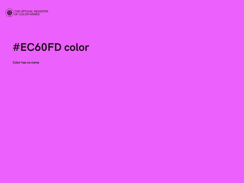 #EC60FD color image