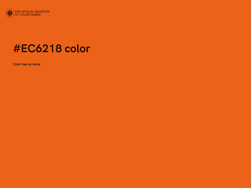 #EC6218 color image