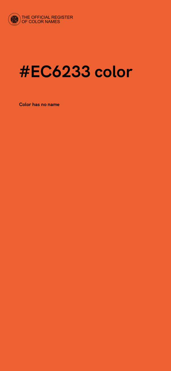 #EC6233 color image