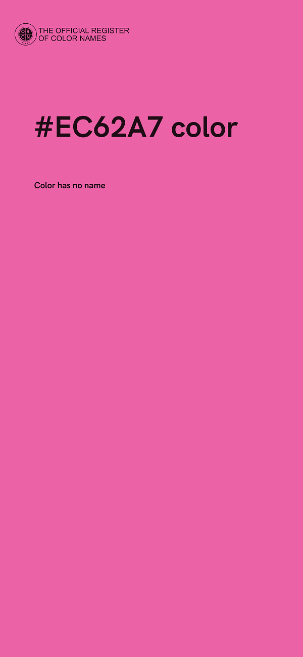 #EC62A7 color image