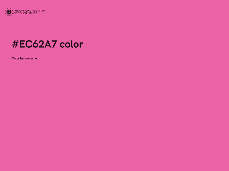 #EC62A7 color image