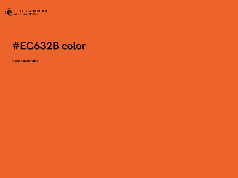 #EC632B color image