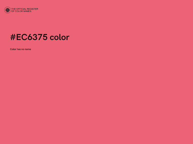 #EC6375 color image