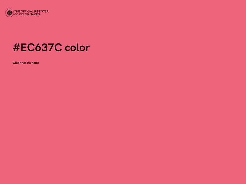 #EC637C color image