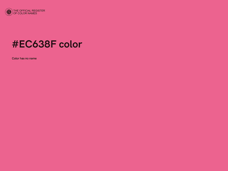 #EC638F color image