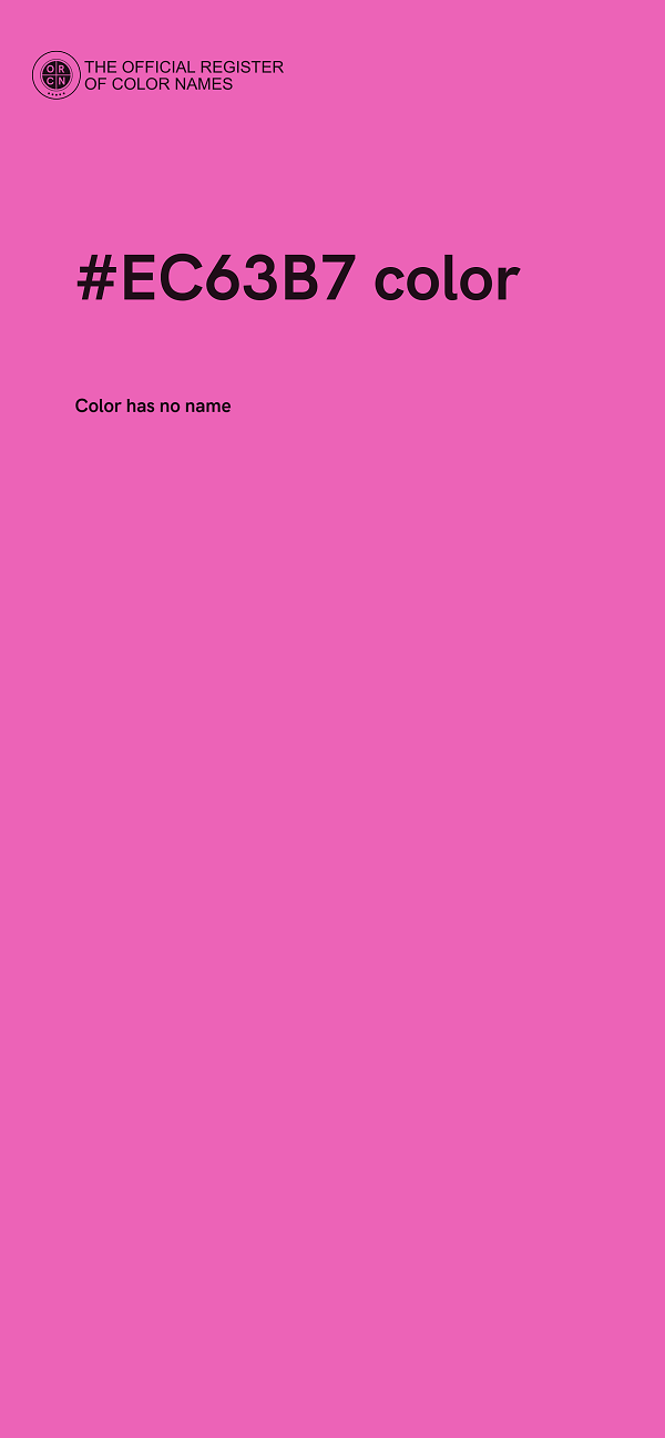 #EC63B7 color image
