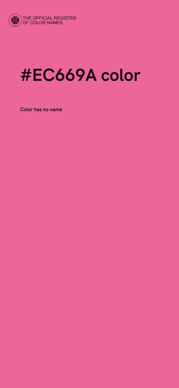 #EC669A color image