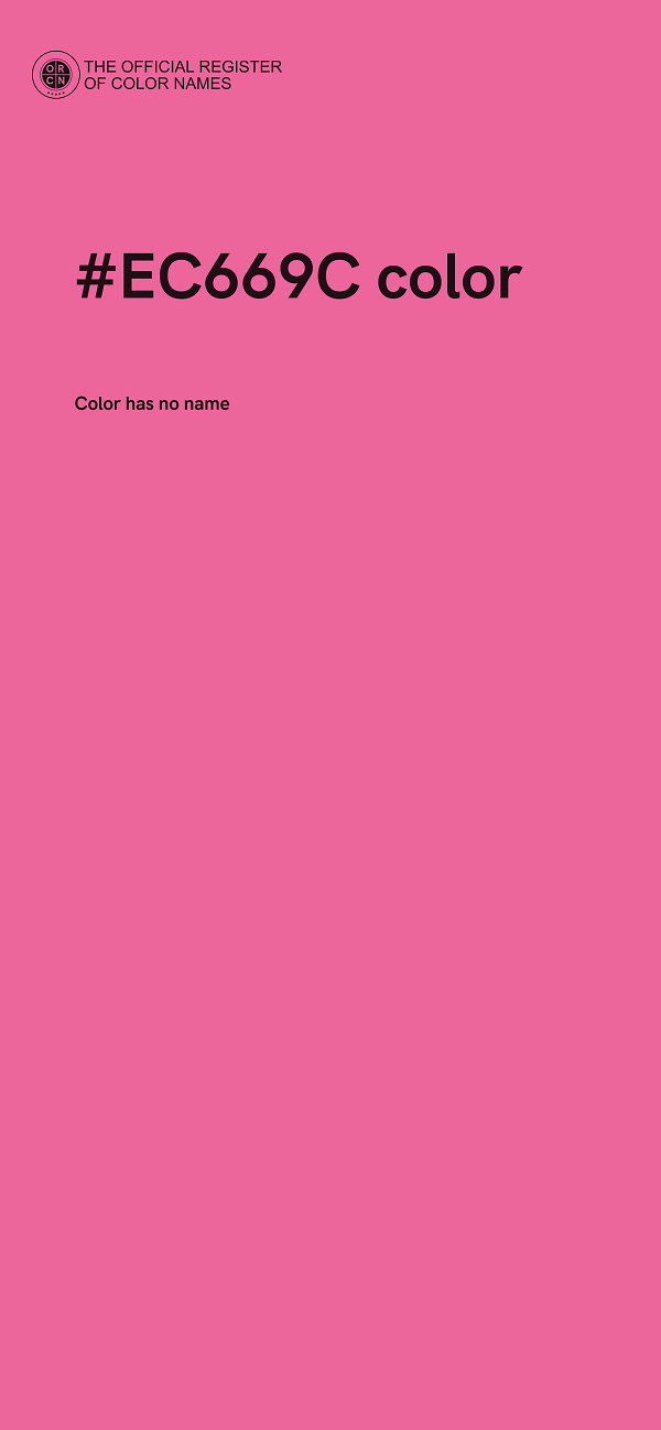 #EC669C color image