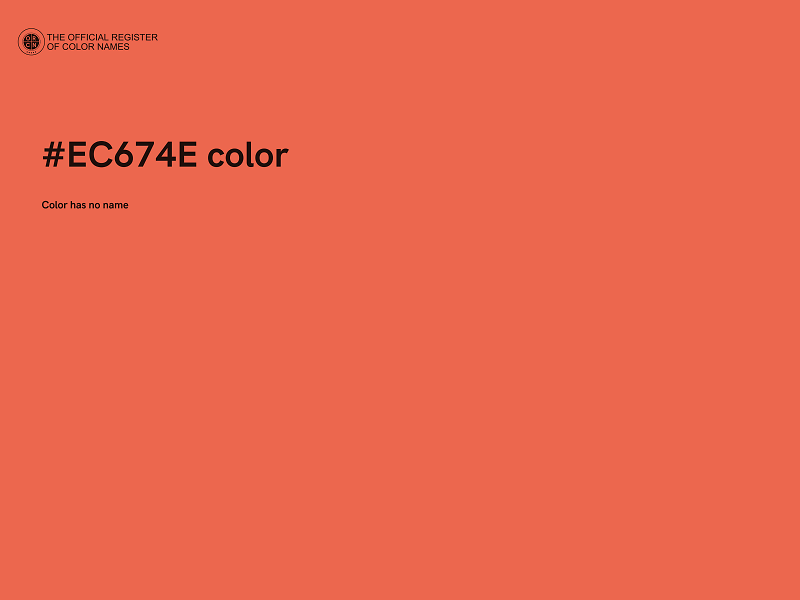 #EC674E color image