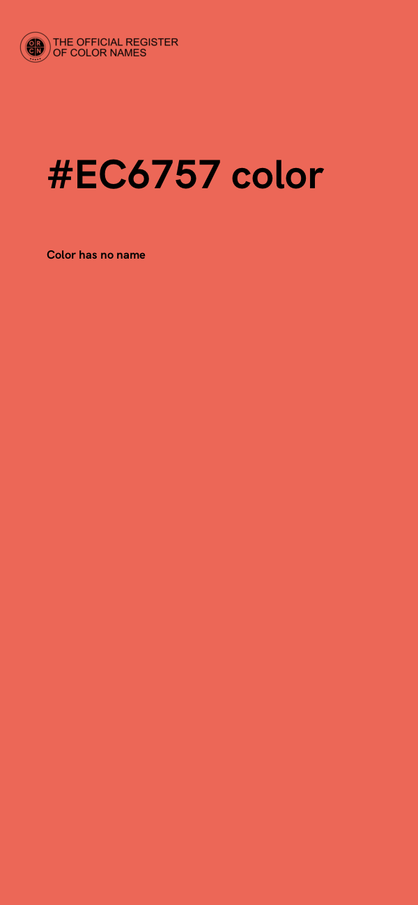 #EC6757 color image