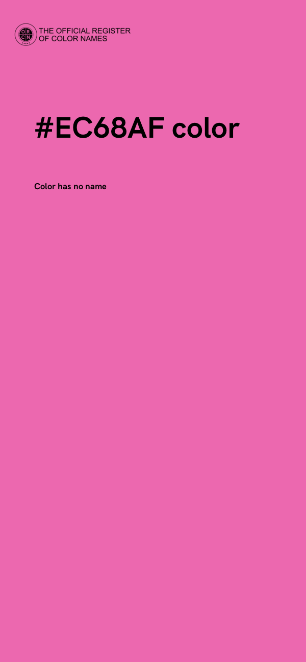 #EC68AF color image