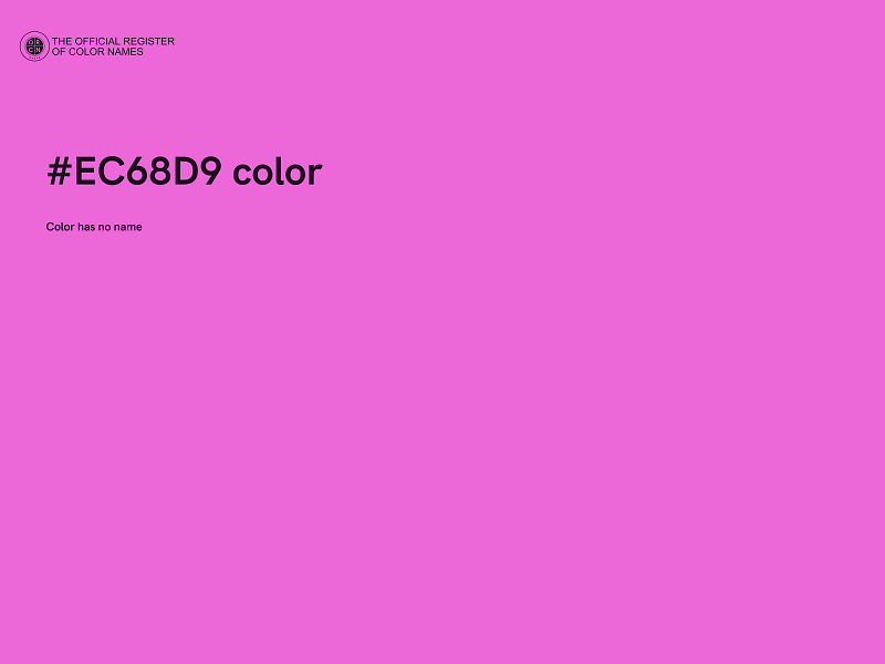 #EC68D9 color image