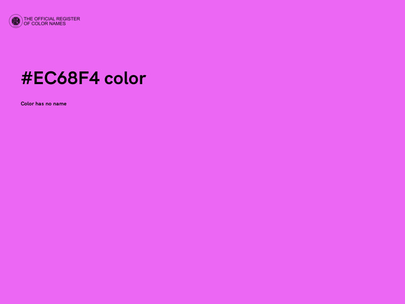 #EC68F4 color image