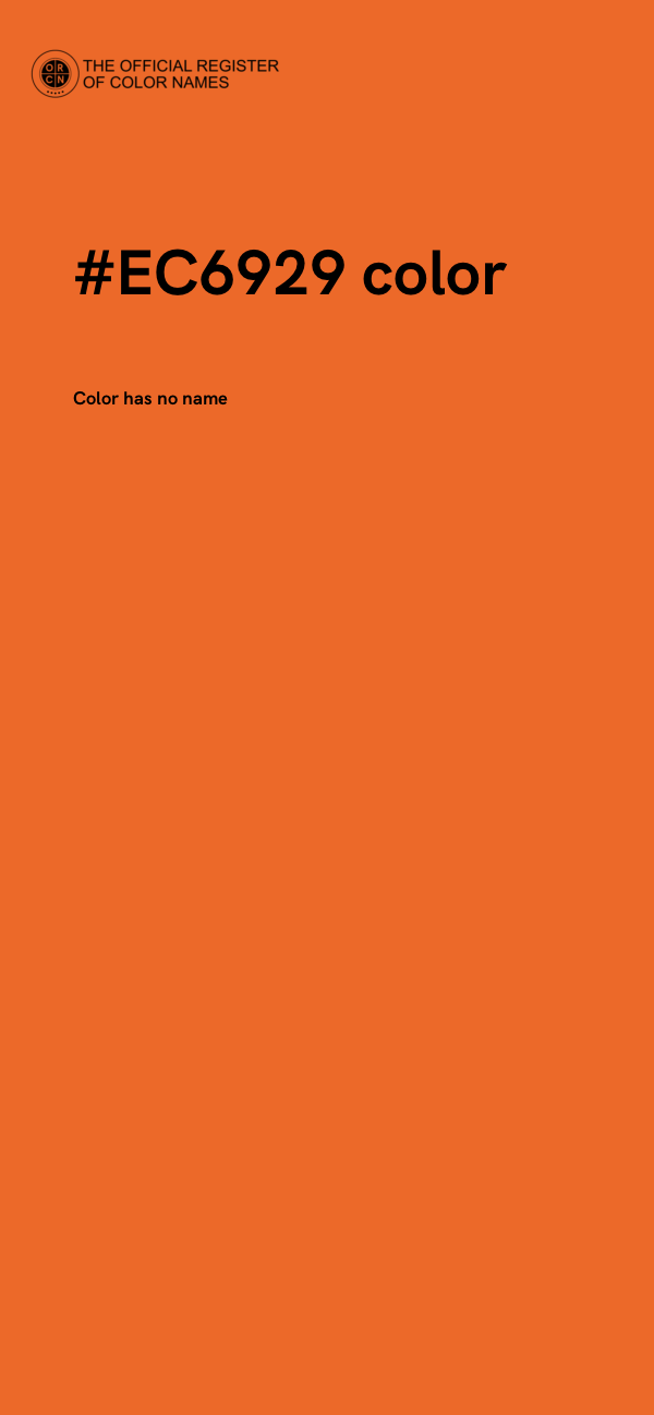 #EC6929 color image