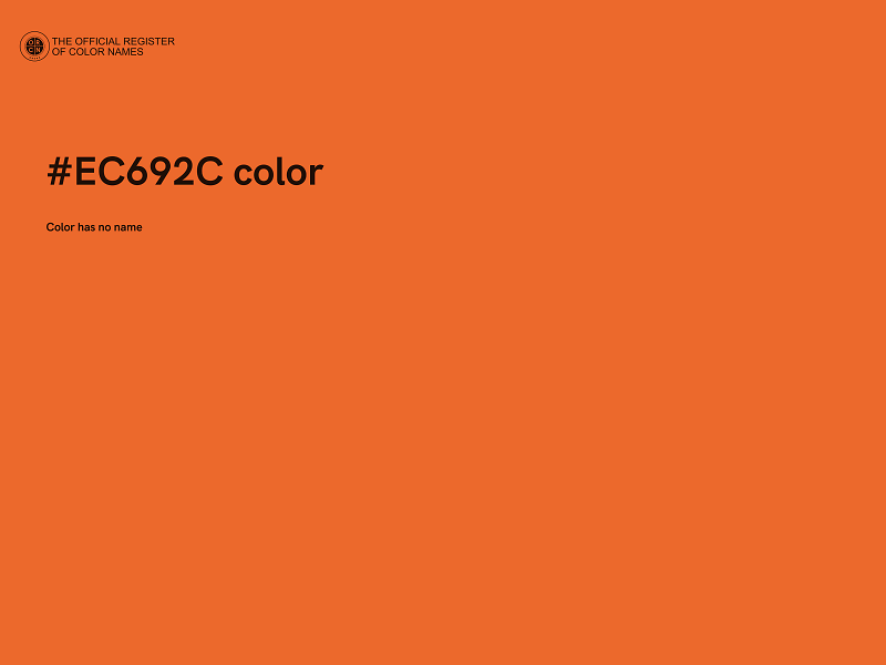 #EC692C color image