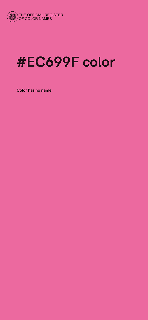 #EC699F color image