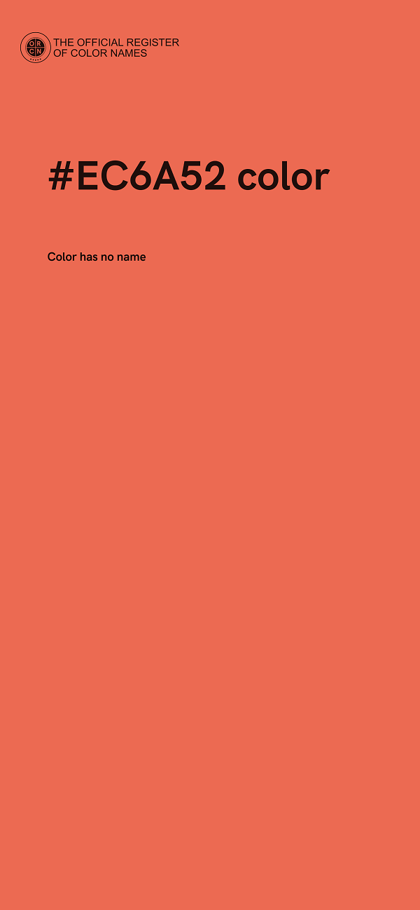 #EC6A52 color image