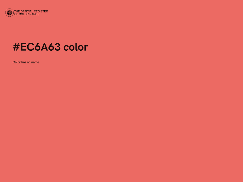 #EC6A63 color image