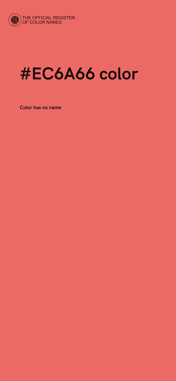 #EC6A66 color image