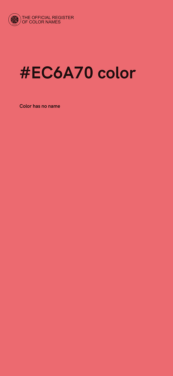#EC6A70 color image