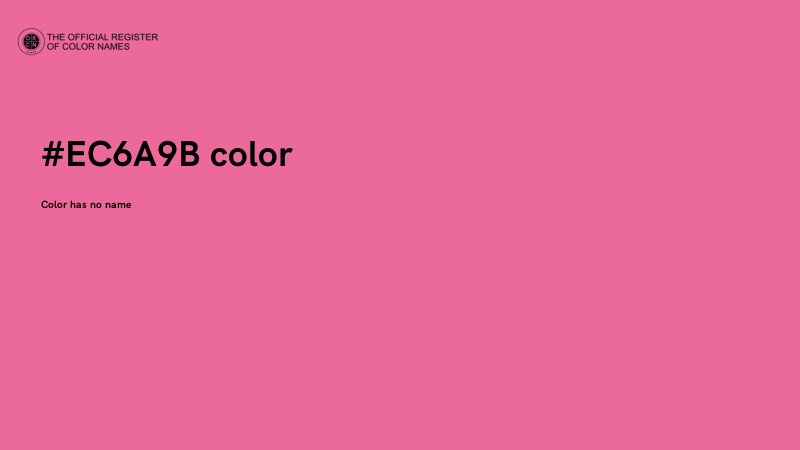 #EC6A9B color image
