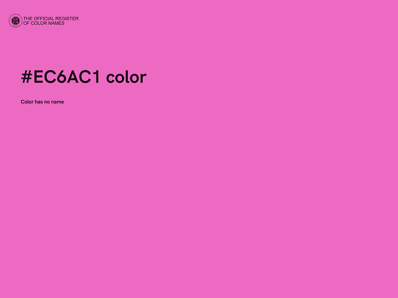 #EC6AC1 color image