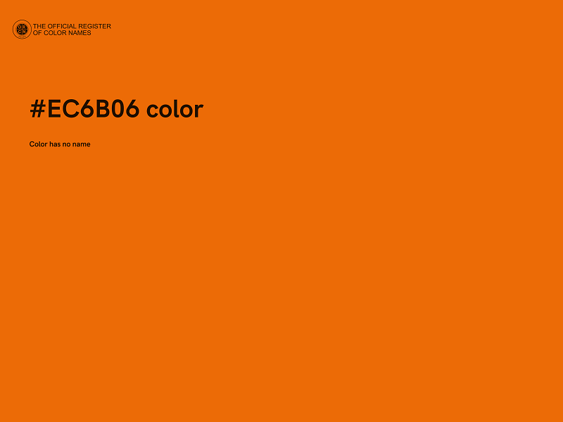 #EC6B06 color image