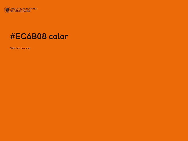 #EC6B08 color image