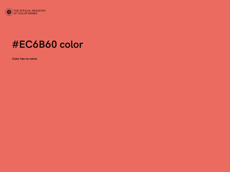 #EC6B60 color image