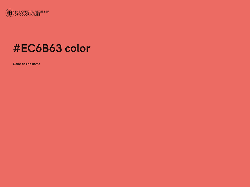 #EC6B63 color image