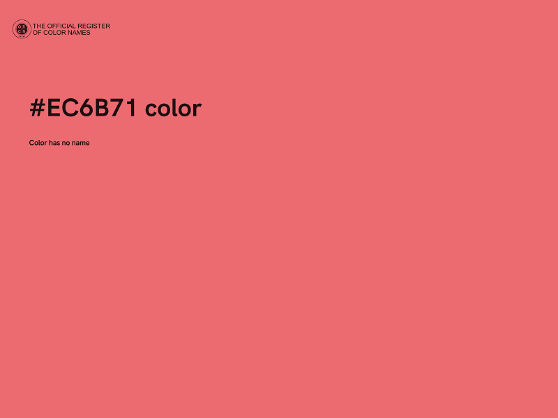#EC6B71 color image