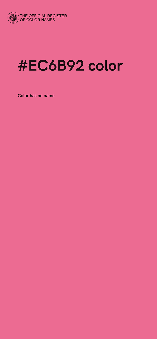 #EC6B92 color image