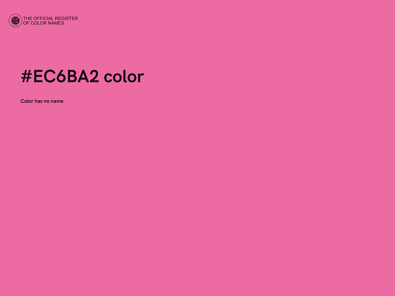 #EC6BA2 color image