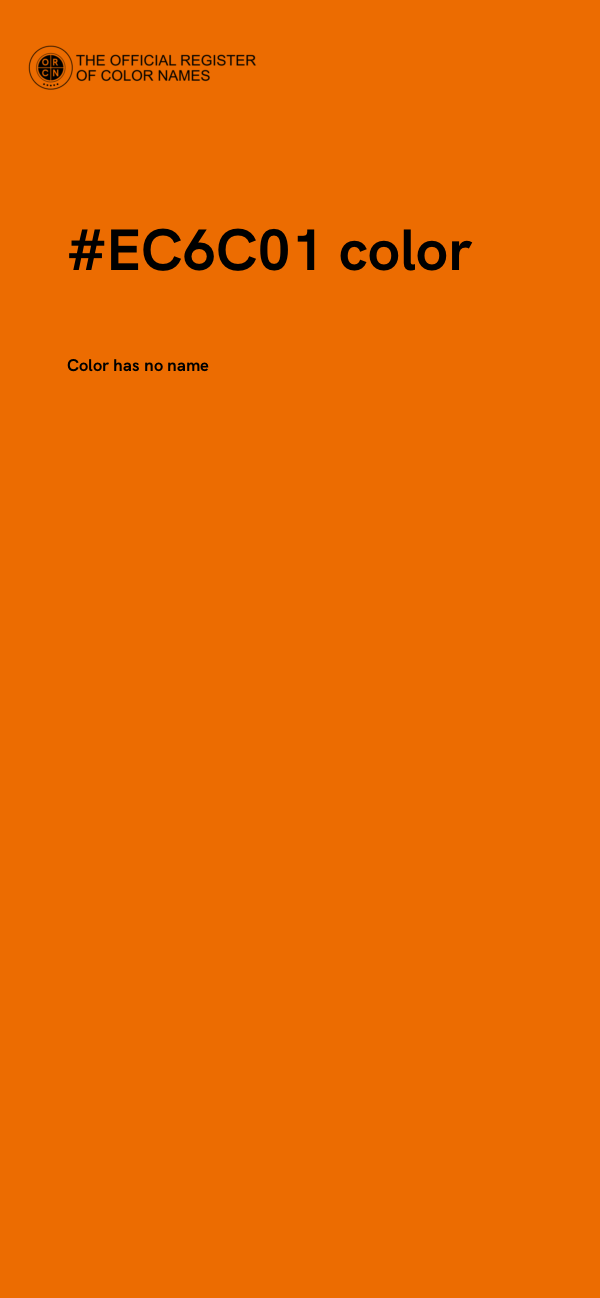 #EC6C01 color image