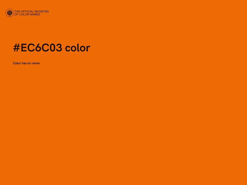 #EC6C03 color image