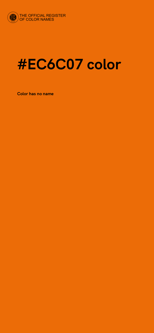 #EC6C07 color image
