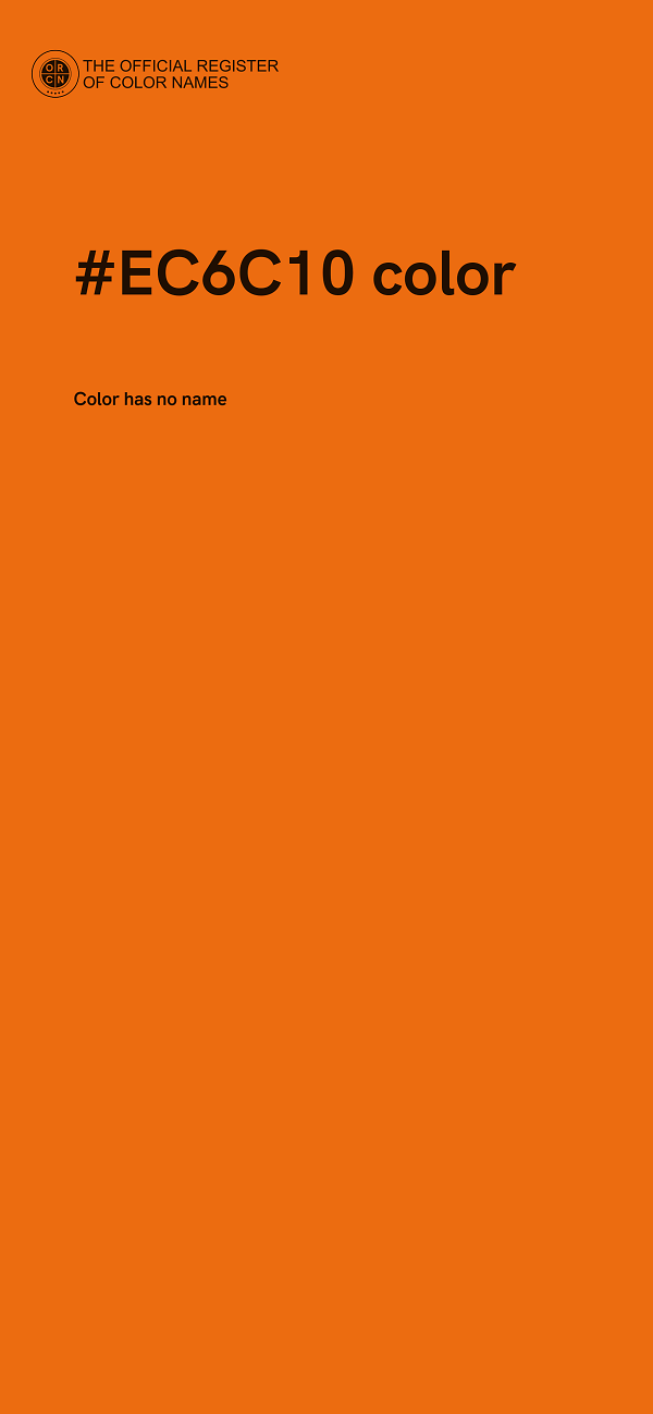 #EC6C10 color image