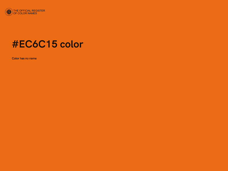 #EC6C15 color image