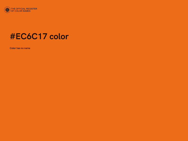 #EC6C17 color image
