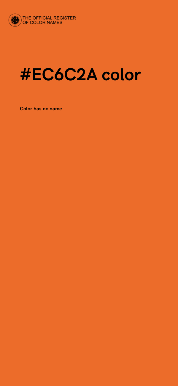 #EC6C2A color image