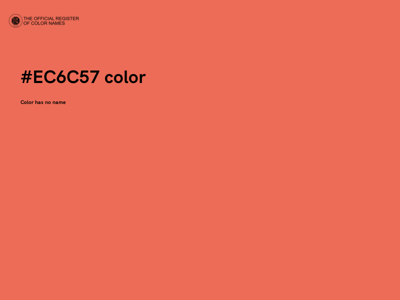 #EC6C57 color image