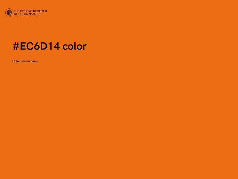 #EC6D14 color image