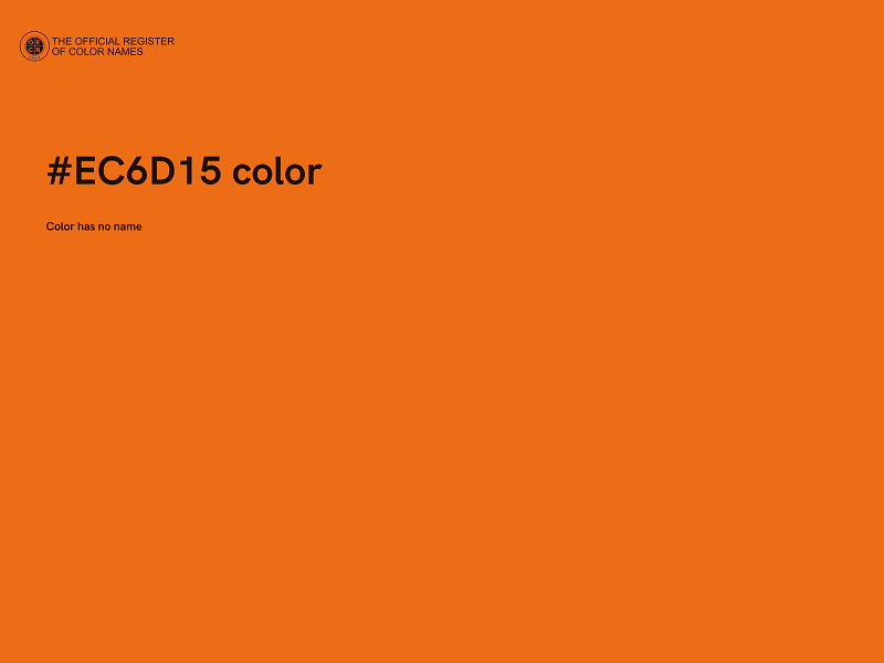 #EC6D15 color image