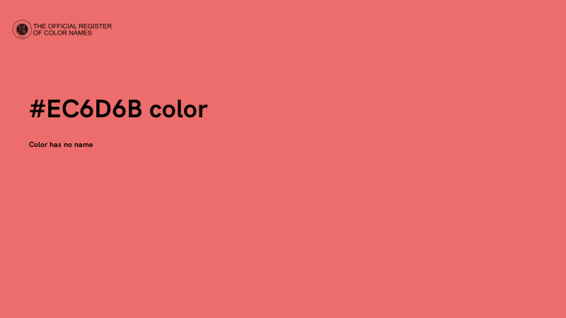 #EC6D6B color image
