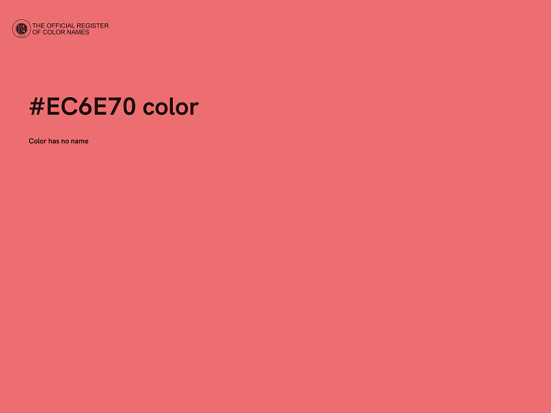 #EC6E70 color image
